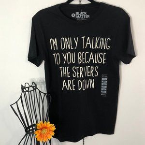 NEW Hot Topic Black Graphic Tee Antisocial Nerd S